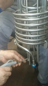 He-Leak detection of stainless steel tubing