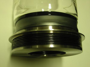 Vacuum component for concentrated solar power plant. Transition glass to metal with compensation stainless steel bellow.