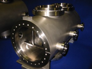 UHV vacuum chamber with additional internal positioning