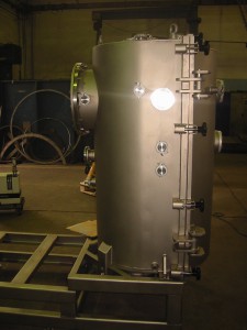 Side view of HV chamber for induction melting